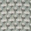 black-grey botanical linen fabric from Zoffany
