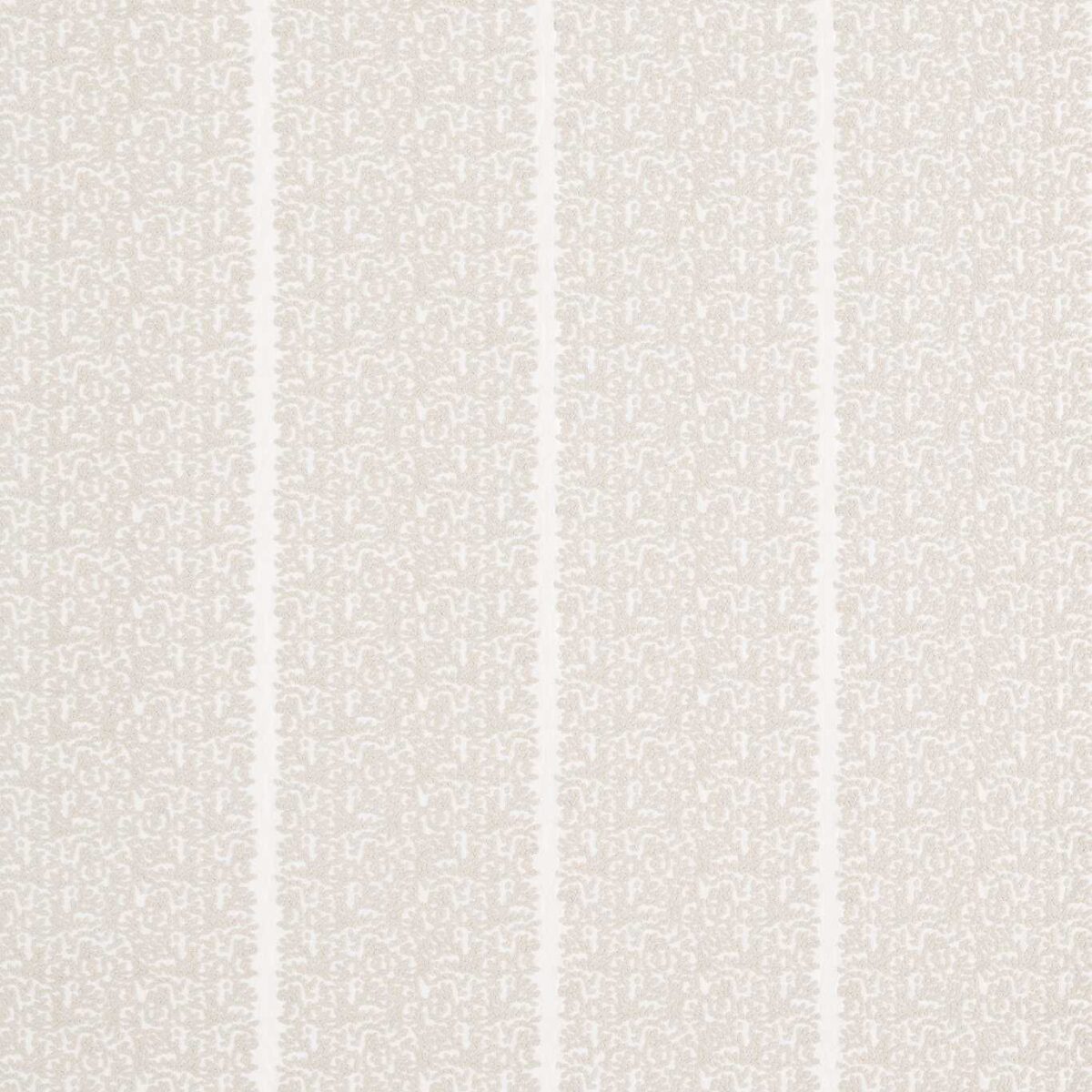 Odell Fabric - White Opal by neutral striped embroideried fabric from Zoffany