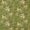 green animal linen fabric from Zoffany