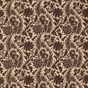 black-grey botanical woven fabric from Zoffany