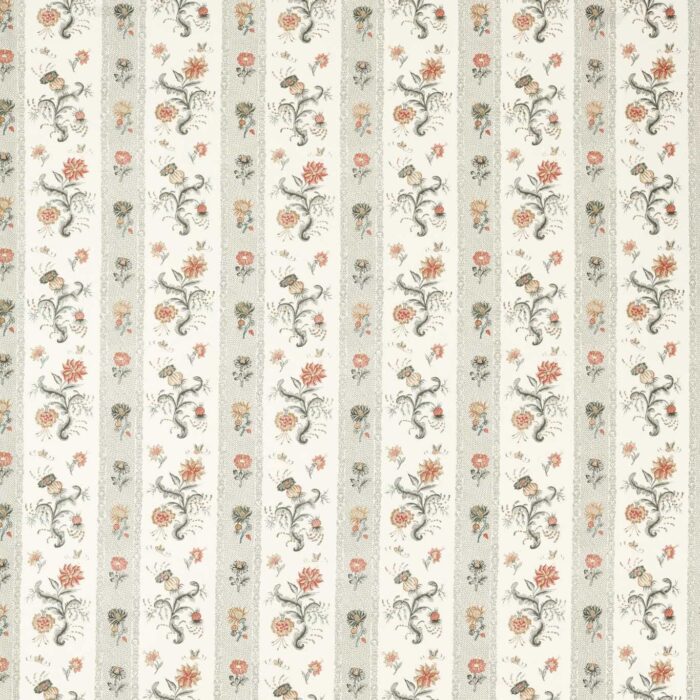 Papaver Stripe Fabric - Tuscan Pink / Nimbus swatch