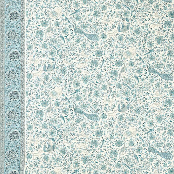 Mughal Menagerie Fabric - Mazarine Blue swatch