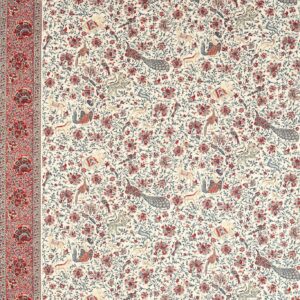 red misc linen fabric from Zoffany