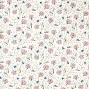 blue botanical cotton fabric from Zoffany