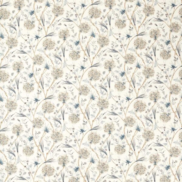 Wallichi Fabric - Quartz Grey by blue botanical cotton fabric from Zoffany