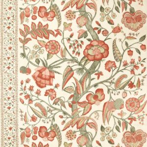 green botanical linen fabric from Zoffany