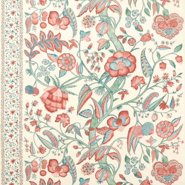 Artisan Palampore Fabric - Chintz by green botanical linen fabric from Zoffany