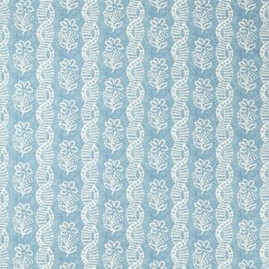 blue striped cotton fabric from Zoffany