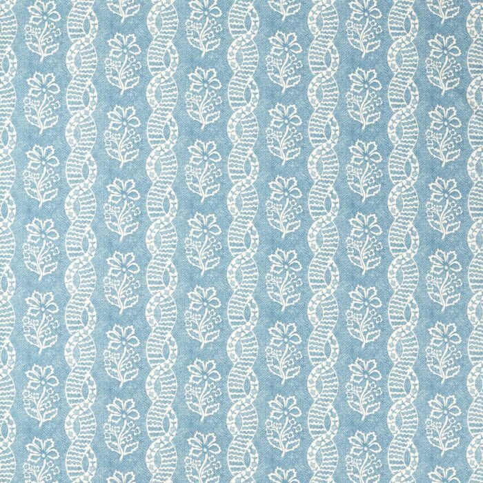 Dabu Stripe Fabric - Wedgwood Blue swatch