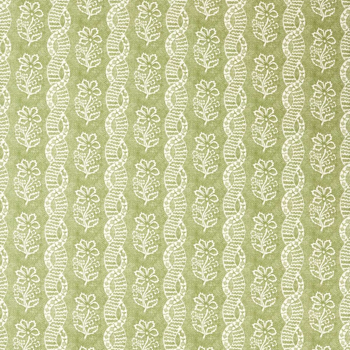 Dabu Stripe Fabric - Pale Olive by green striped cotton fabric from Zoffany