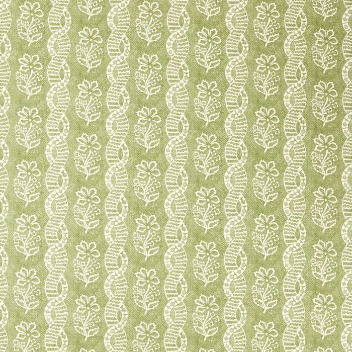 Dabu Stripe Fabric - Pale Olive swatch