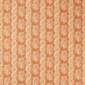 orange striped cotton fabric from Zoffany