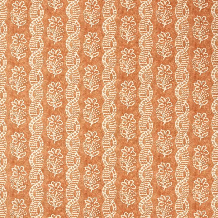 Dabu Stripe Fabric - Amber / Blush swatch