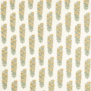 green botanical linen fabric from Zoffany
