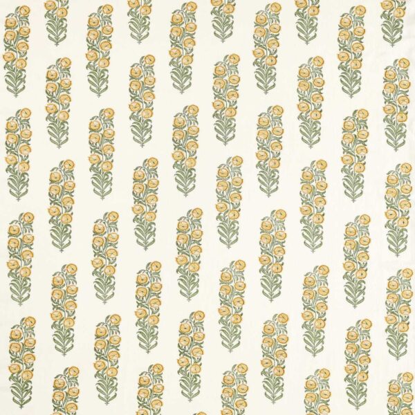 green botanical linen fabric from Zoffany