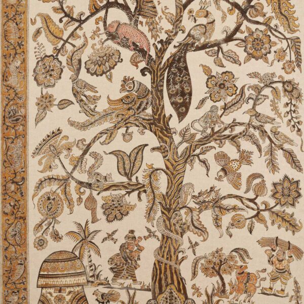 brown animal linen fabric from Zoffany