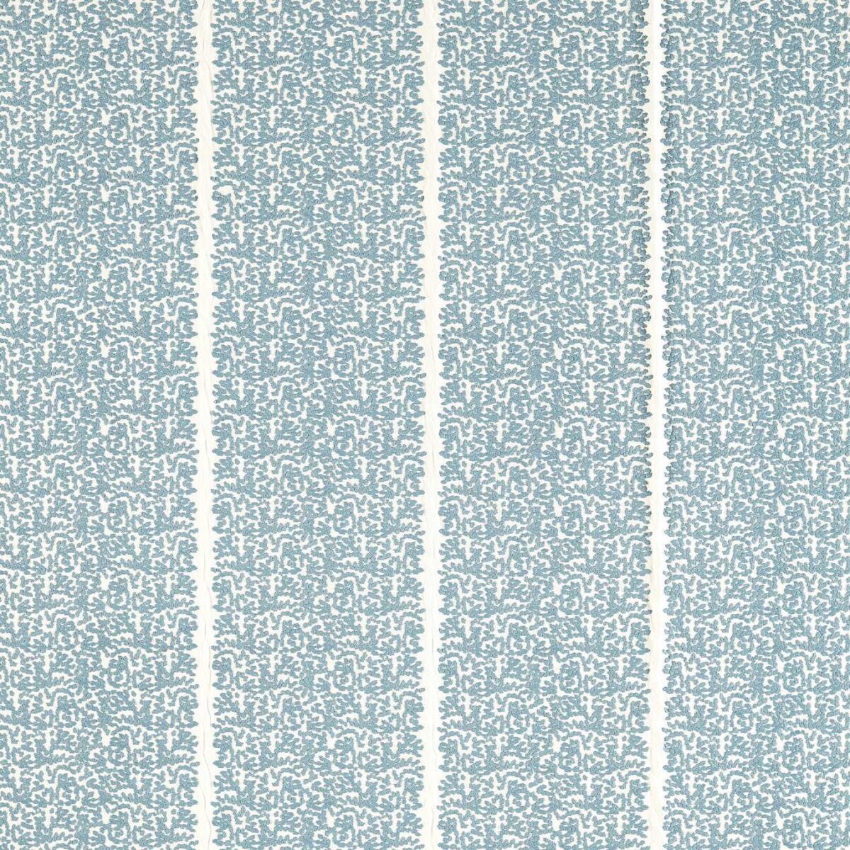 Odell Fabric - Wedgwood Blue by blue striped embroideried fabric from Zoffany
