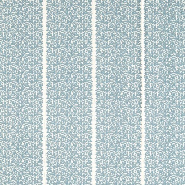 Odell Fabric - Wedgwood Blue by blue striped embroideried fabric from Zoffany