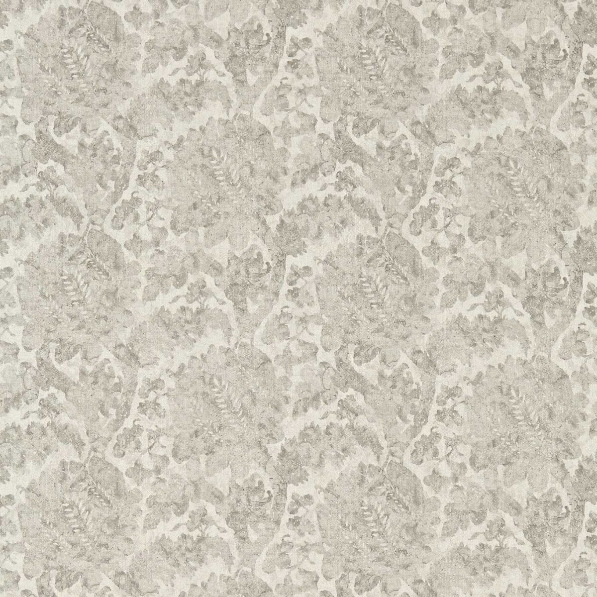 Carrera Fabric - Silver by black-grey botanical woven fabric from Zoffany