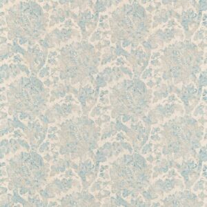 blue botanical woven fabric from Zoffany
