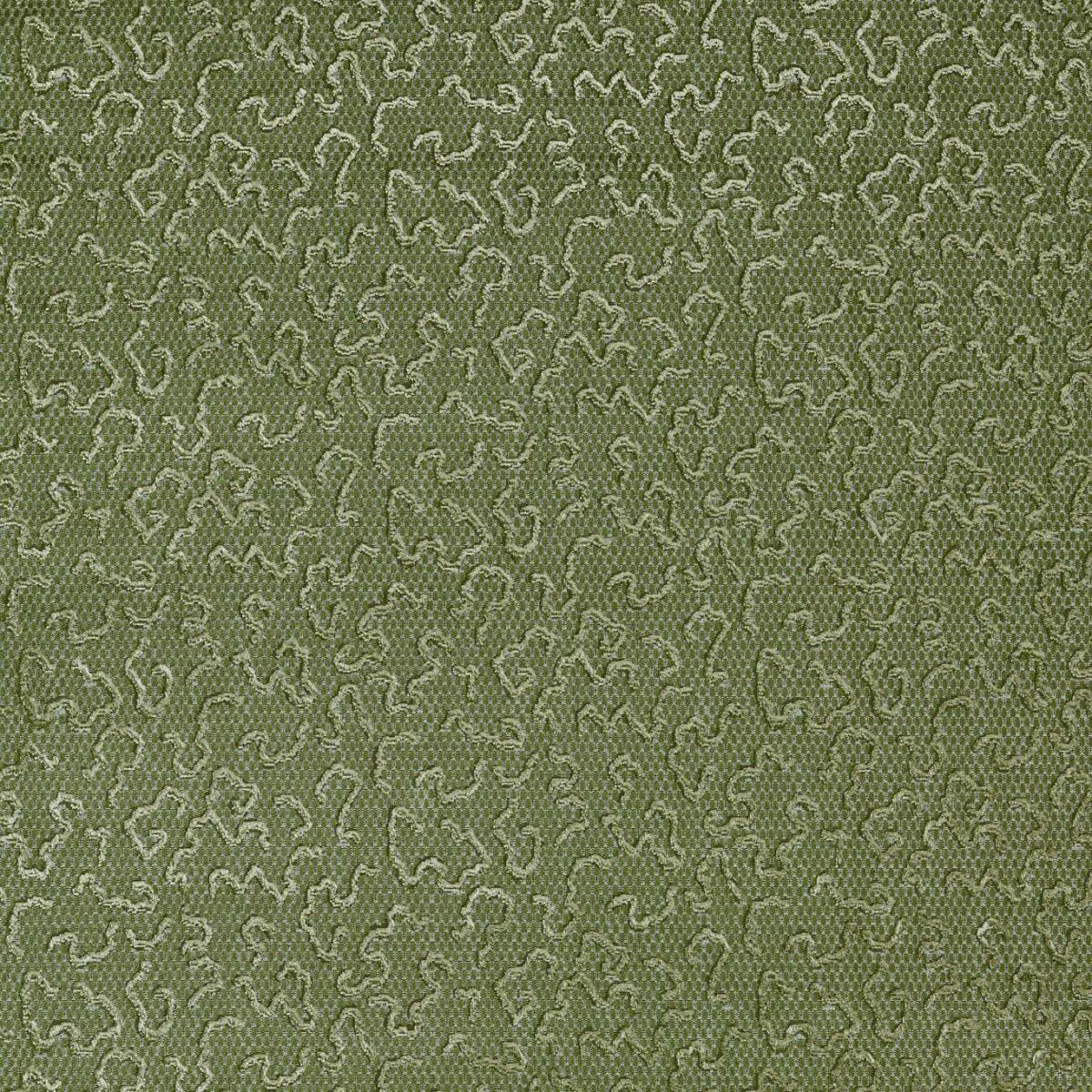 Domino Velvet Fabric - Deep Fern by green misc velvet-chenille fabric from Zoffany