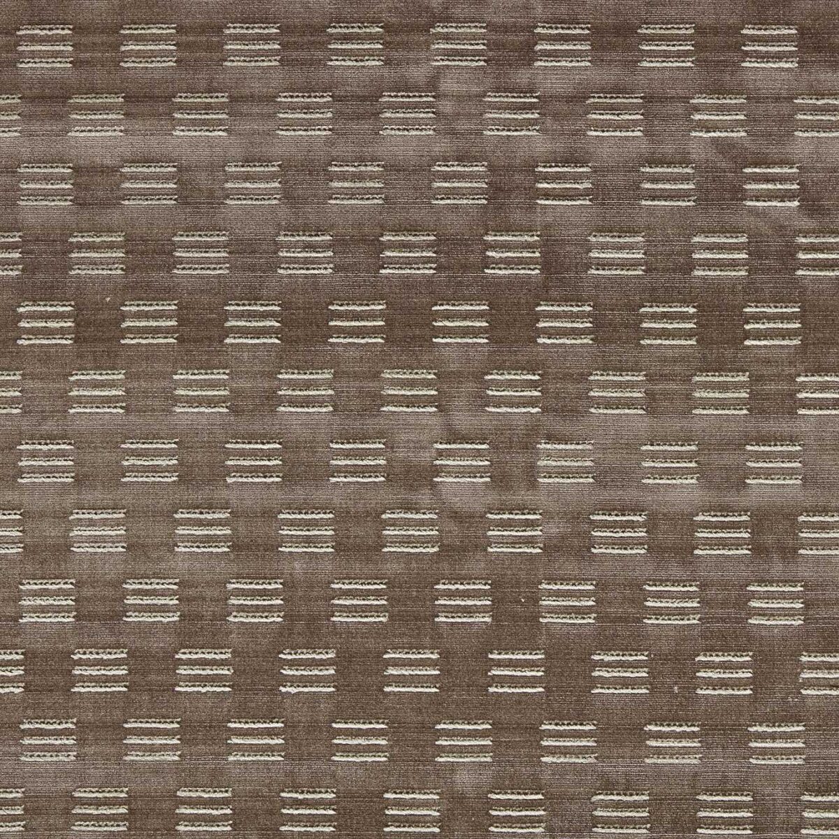 Mustak Fabric - Taupe by brown geometric velvet-chenille fabric from Zoffany