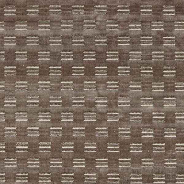 Mustak Fabric - Taupe by brown geometric velvet-chenille fabric from Zoffany