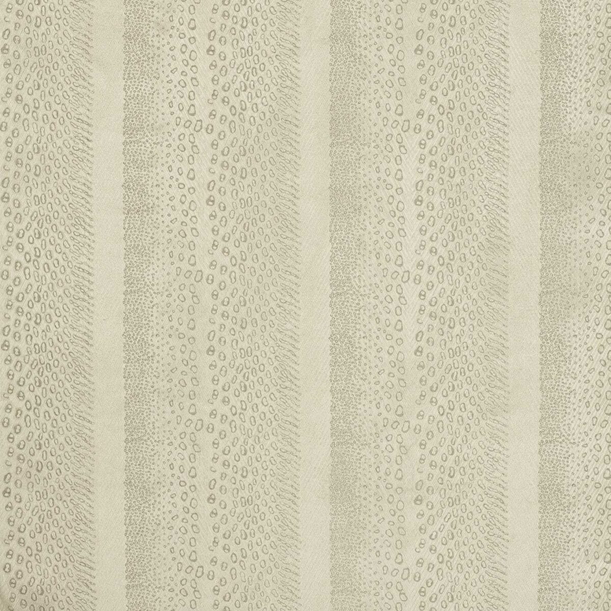 Nyala Fabric - Platinum by white striped velvet-chenille fabric from Zoffany