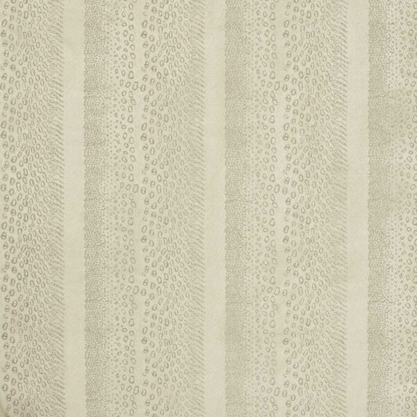 Nyala Fabric - Platinum by white striped velvet-chenille fabric from Zoffany