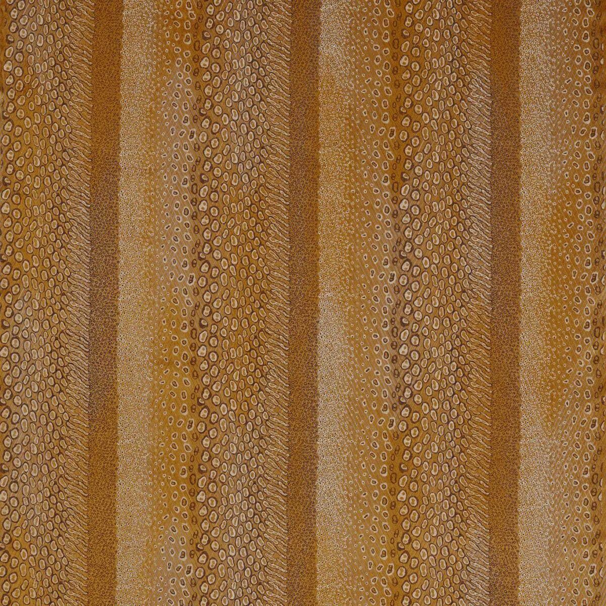 Nyala Fabric - Amber by orange striped velvet-chenille fabric from Zoffany