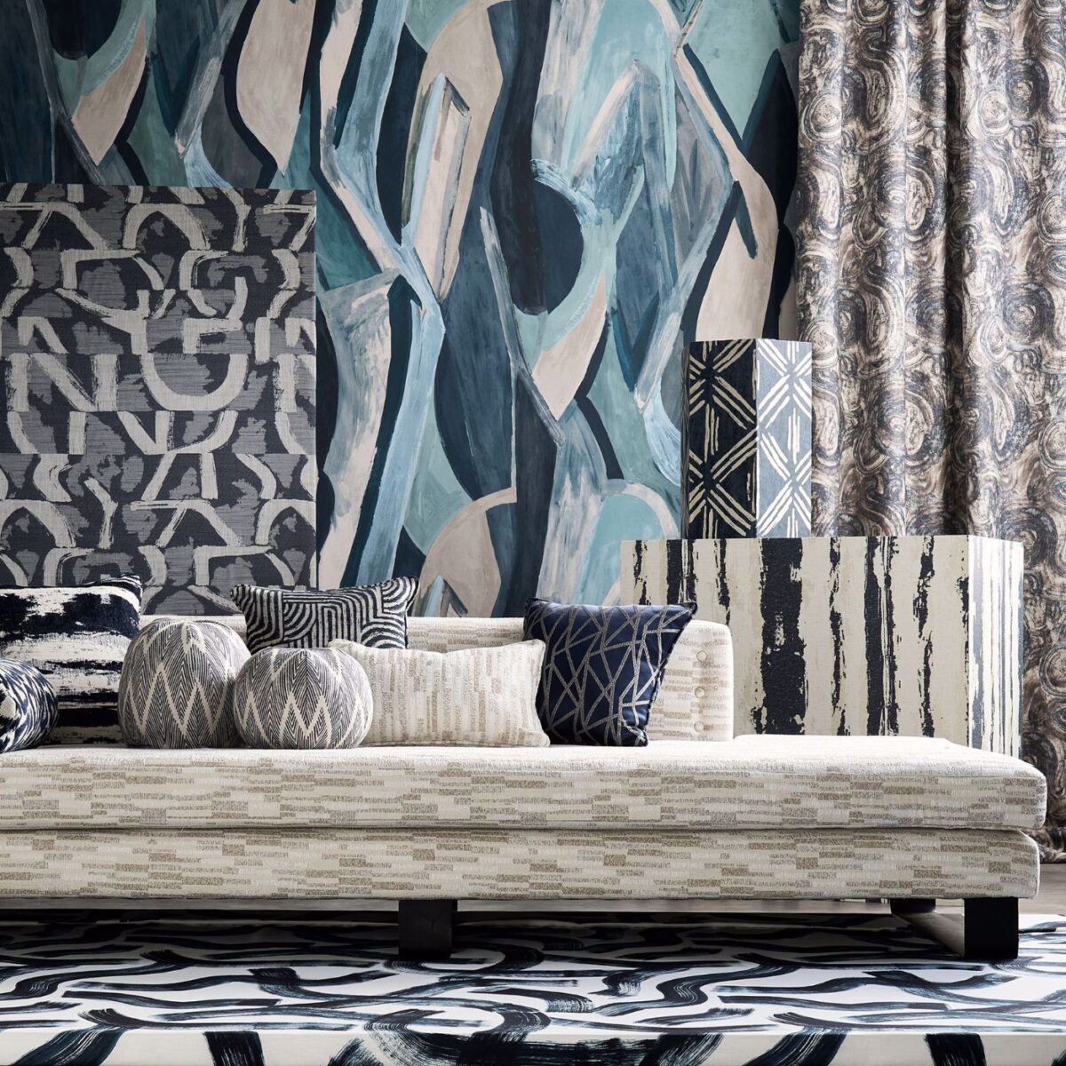 Delvoye Velvet Fabric - Ink by Delvoye Velvet Fabric - Ink from