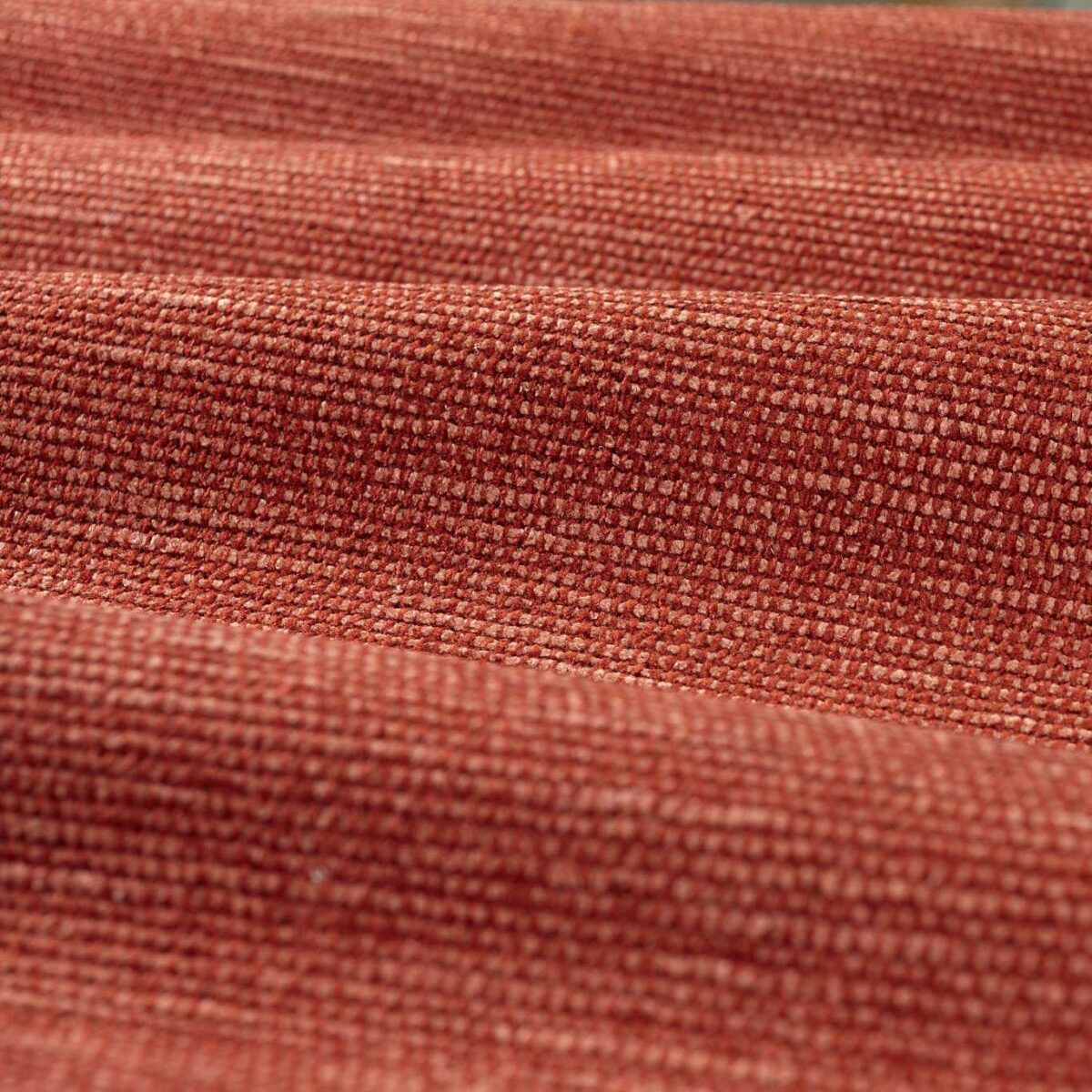 Zoffany Chenille Fabric - Venetian Red by red plain velvet-chenille fabric from Zoffany
