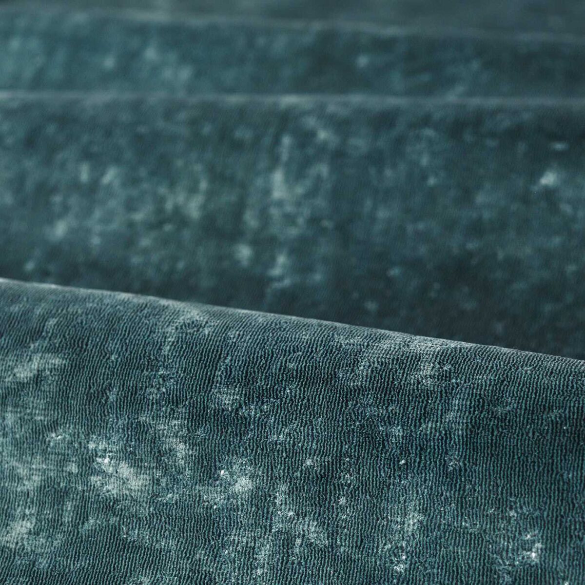 Curzon Fabric - Azure by blue plain velvet-chenille fabric from Zoffany