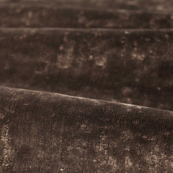 Curzon Fabric - Chocolate by brown plain velvet-chenille fabric from Zoffany