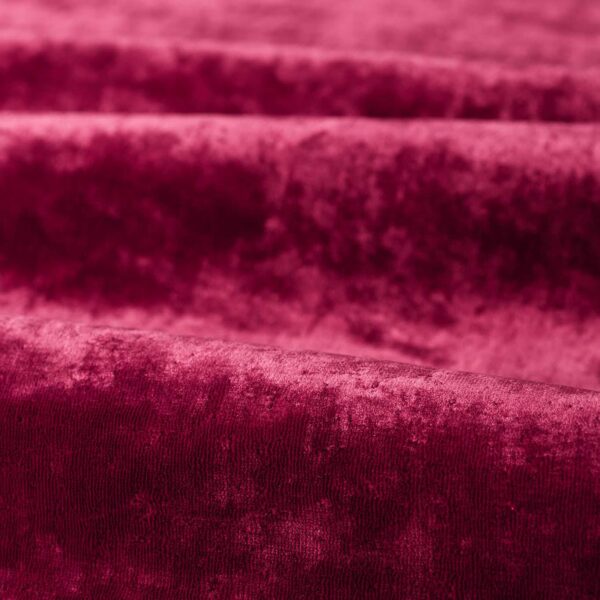 red plain velvet-chenille fabric from Zoffany