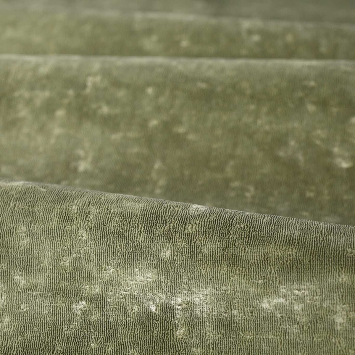green plain velvet-chenille fabric from Zoffany