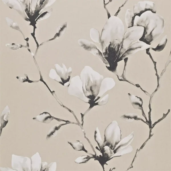 Lotus Wide Width Wallpaper - Rose Gold by pink botanical wallpaper from harlequin