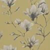 yellow botanical wallpaper from harlequin