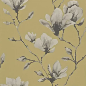 yellow botanical wallpaper from harlequin