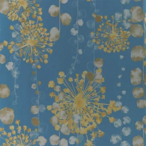 blue botanical wallpaper from harlequin
