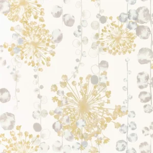 yellow botanical wallpaper from harlequin