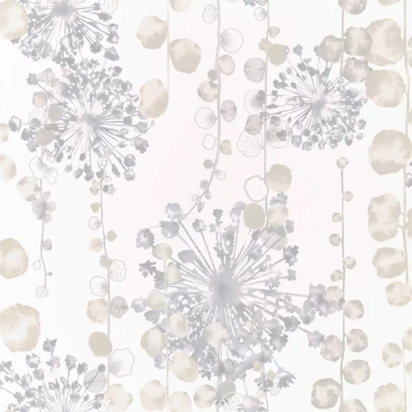 Moku Wide Width Wallpaper - Mineral / Pebble by pink botanical wallpaper from harlequin