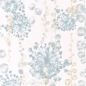 blue botanical wallpaper from harlequin