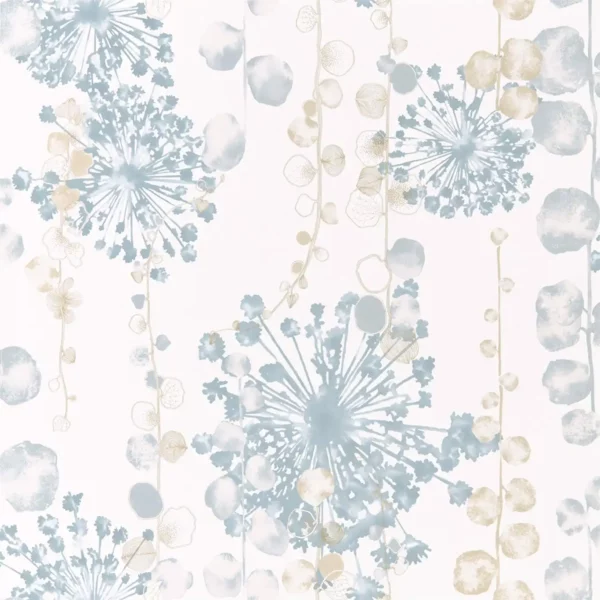 Moku Wide Width Wallpaper - Ocean / Sand by blue botanical wallpaper from harlequin