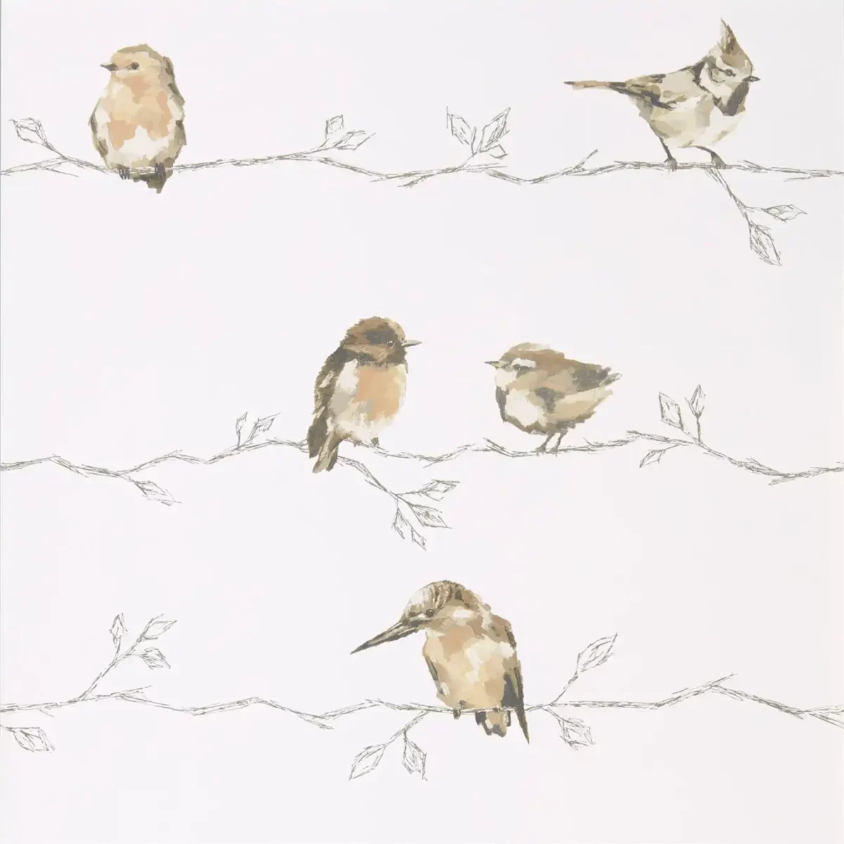 Persico Wide Width Wallpaper - Neutral / Chalk by white animal wallpaper from harlequin