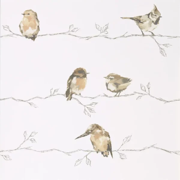Persico Wide Width Wallpaper - Neutral / Chalk by white animal wallpaper from harlequin