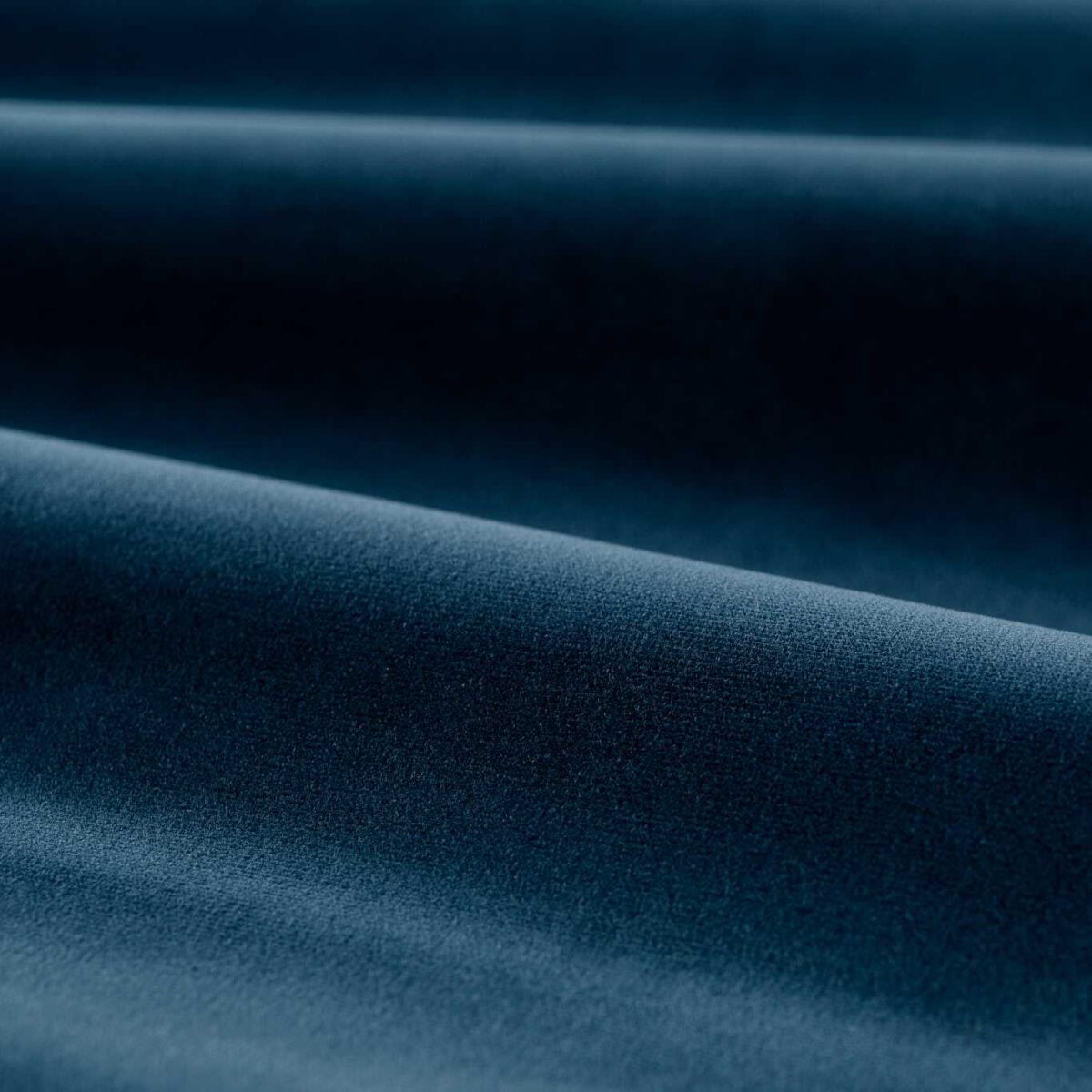 Cotton Velvet Performance Fabric - Mazarine Blue by blue plain velvet-chenille fabric from Zoffany