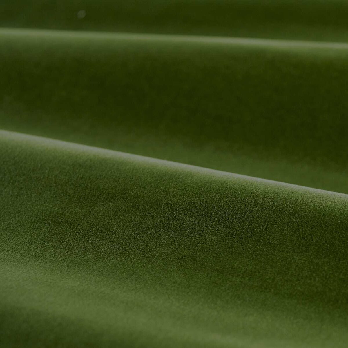 green plain velvet-chenille fabric from Zoffany