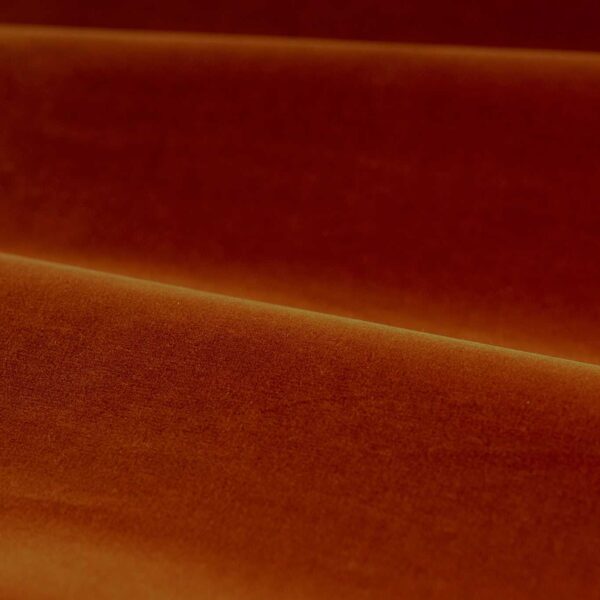 orange plain velvet-chenille fabric from Zoffany