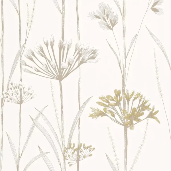neutral botanical wallpaper from harlequin